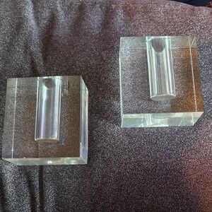 Geometric Block Modern Bud Vase, Set of 2